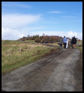 Heading back past the school at the Torlum end